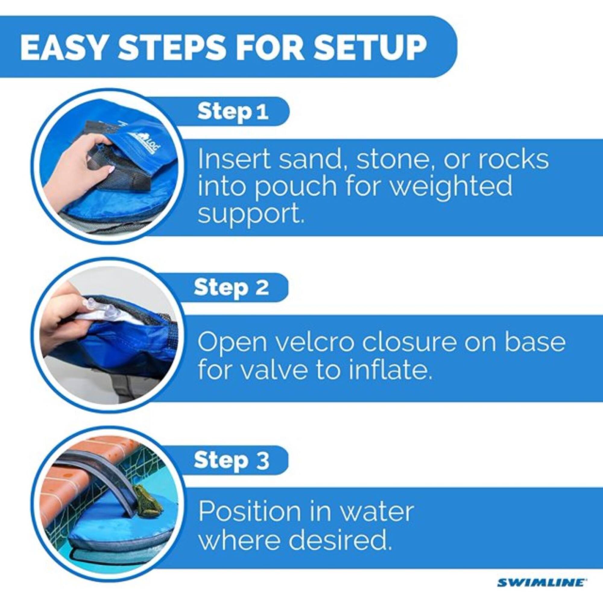 Swim Central 25.5" Blue & Black Swimming Pool Critter Saving Escape Ramp